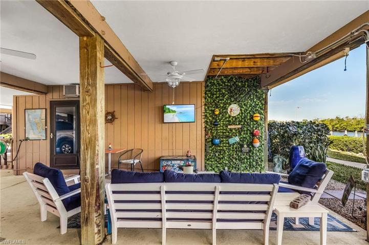 The carport is great for outdoor relaxing