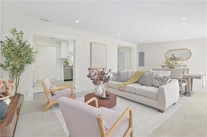 step down second family room and dining room