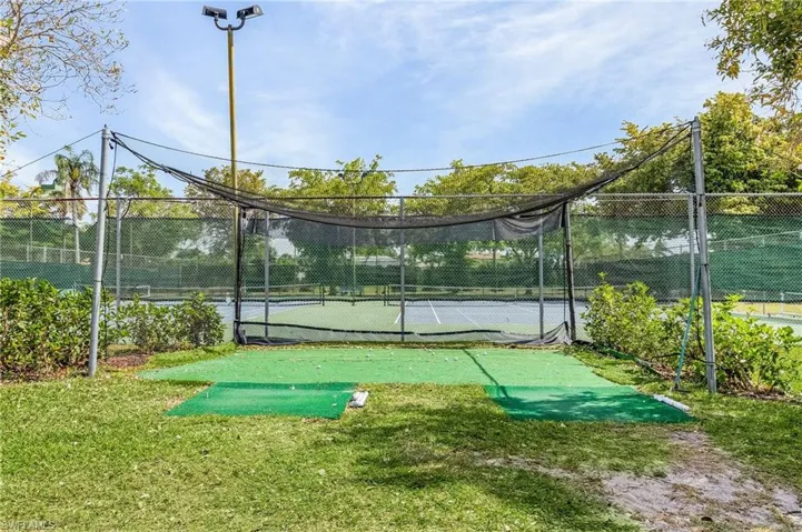Driving Cage is adjacent to the tennis & pickleball courts.