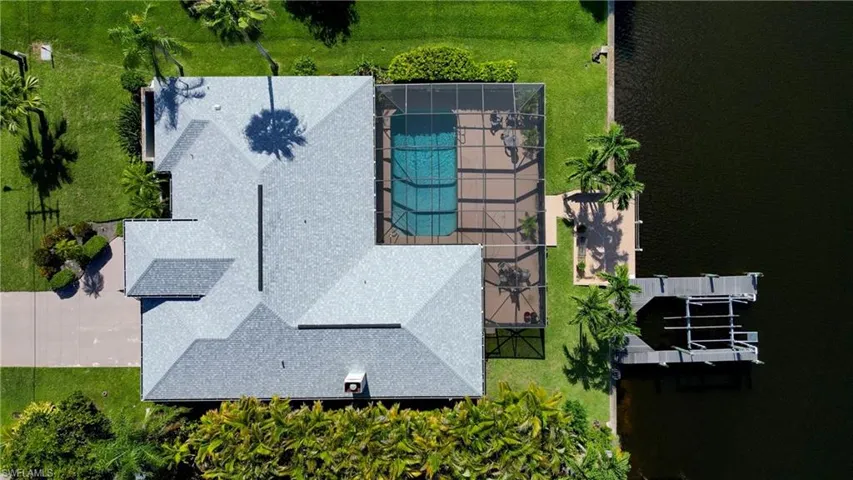 View from above of property