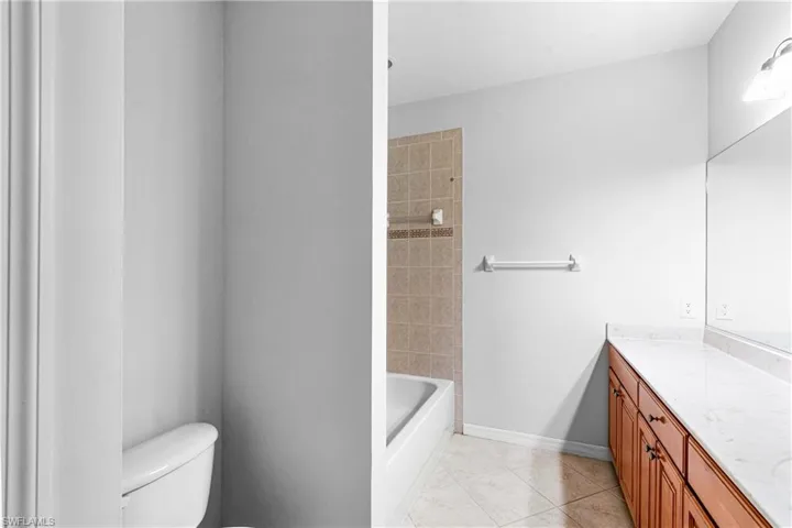 large second bathroom / shower tub combo