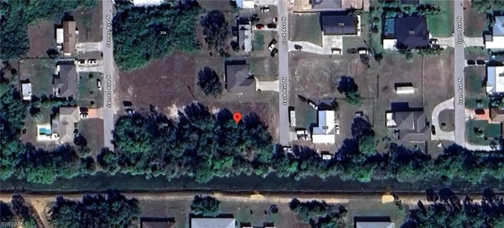 Aerial view of property's location