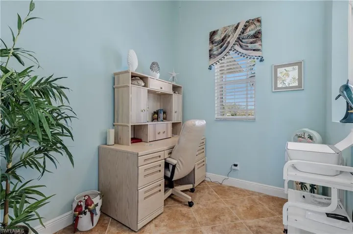 Dedicated office/flex space with french doors for privacy