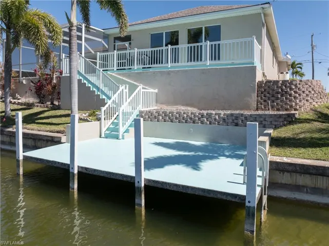 Freshly painted dock
