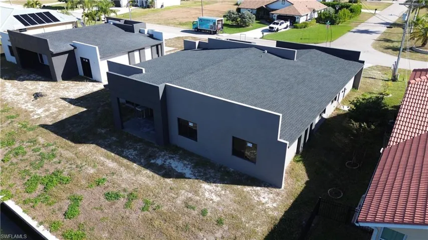 Aerial view of residential area