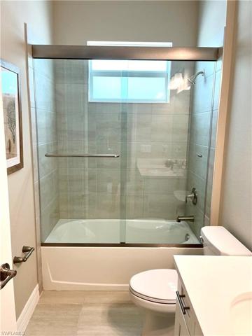 Custom shower door for guest bathroom.