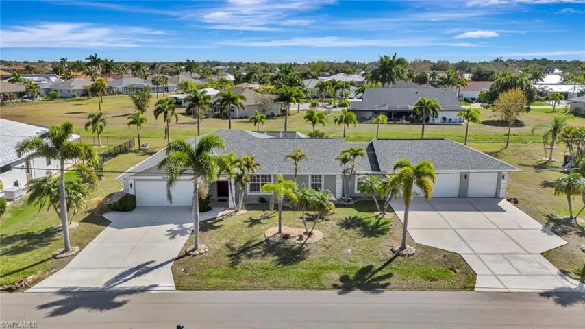 Aerial view of residential area