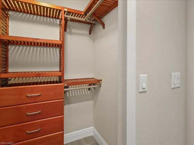 View of walk in closet