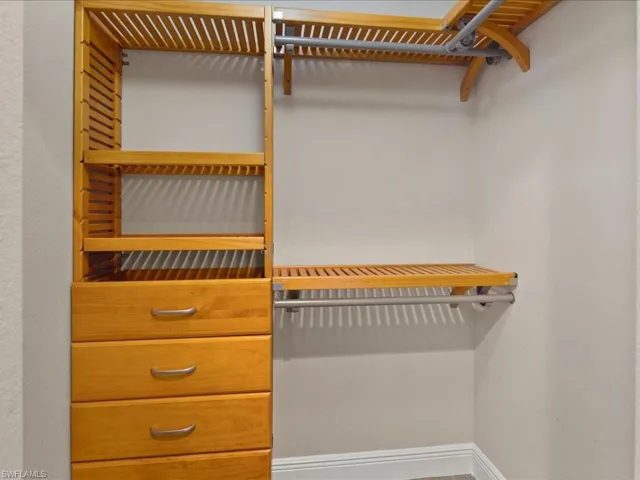 View of walk in closet