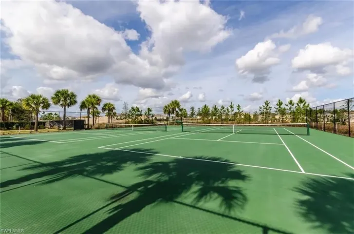 View of tennis court