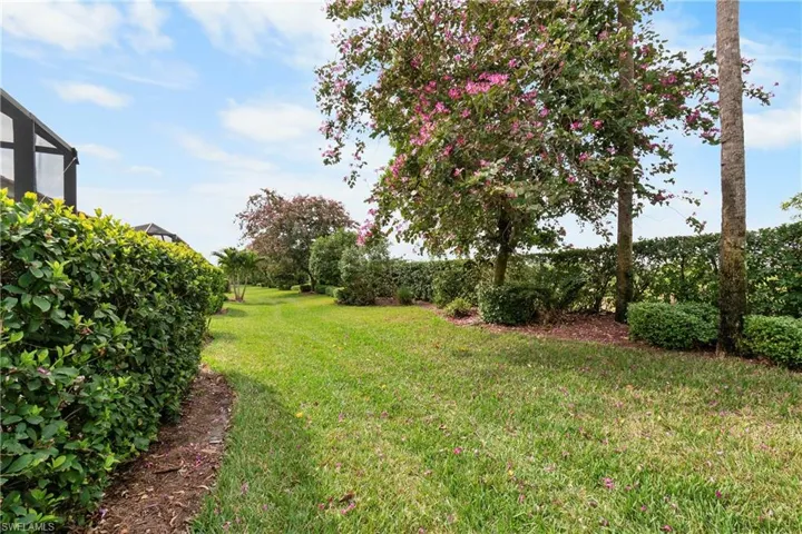 View of yard and lovely landscaping