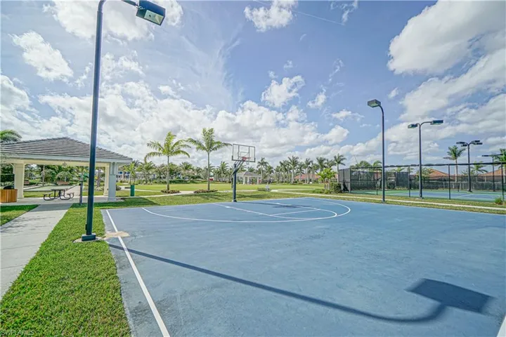 View of basketball court