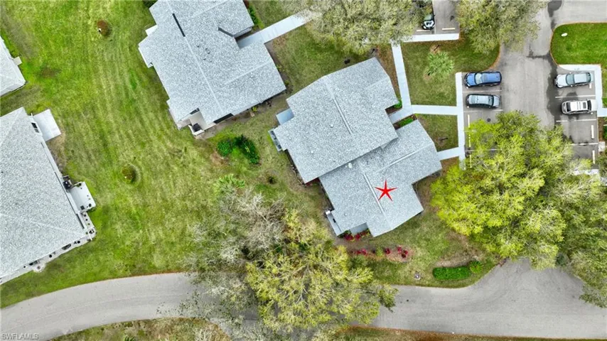 Birds eye view of property
