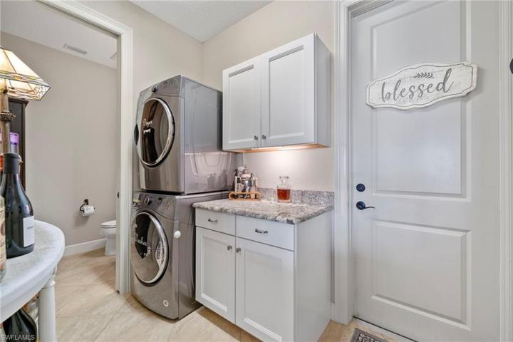 The laundry room was designed to be both functional and best use of space.