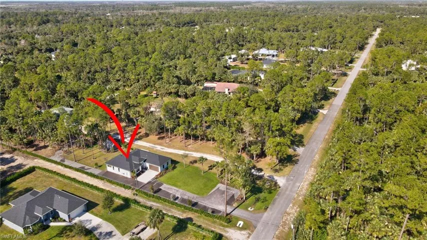 Birds eye view of property