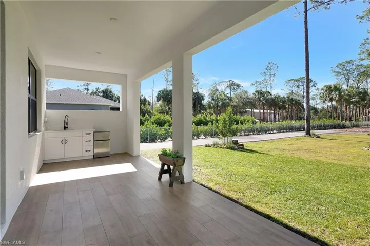 View of patio with sink