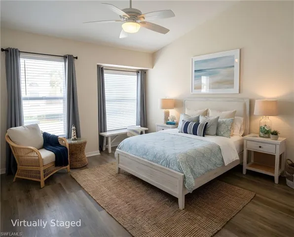 Virtually staged bedroom