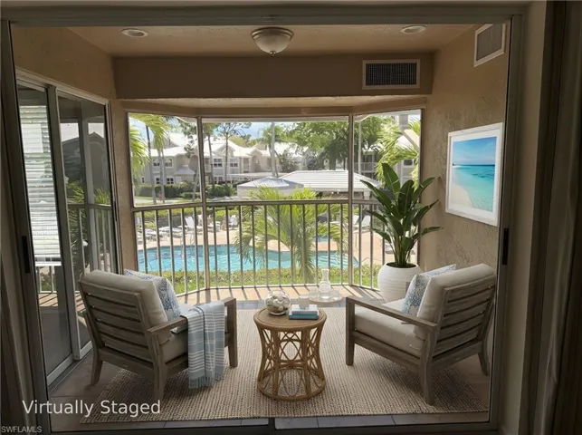 Virtually staged patio