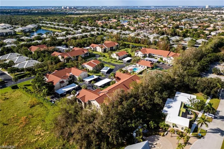 Aerial view of residential area