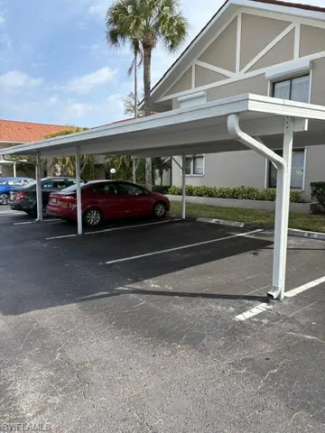 View of covered parking lot space