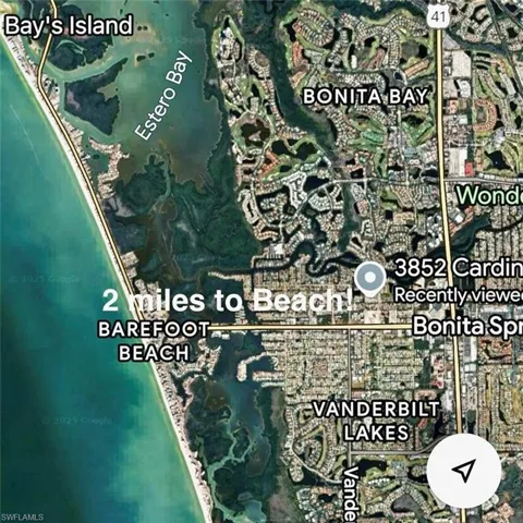 2 miles to Bonita Beach