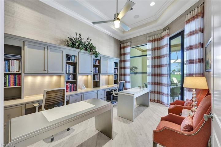 The custom office-built in and desks are included, just add a sleeper to create a 4th bedroom space