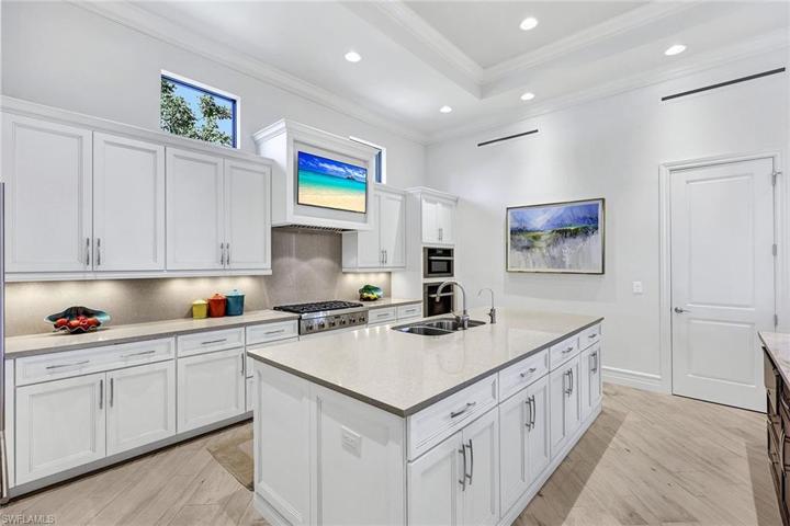 Convenient walk in pantry with electrical outlet for small appliances