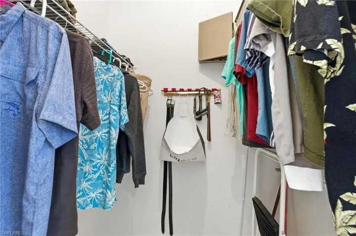 View of walk in closet
