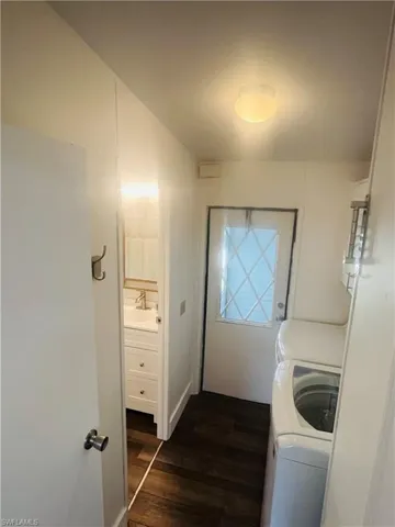 Convenient in-home laundry area.