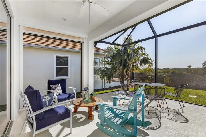 Large Patio w/Lanai, natural gas and view of Preserve