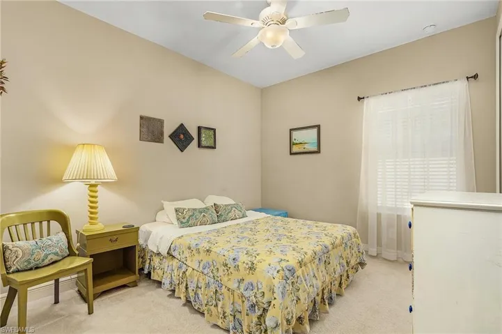 Bed 2 with roomy closet and ceiling fan