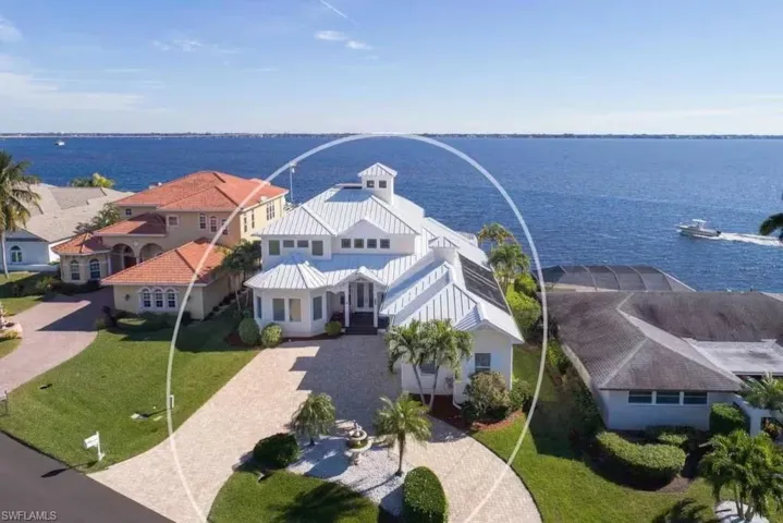 View from above of property featuring a large body of water