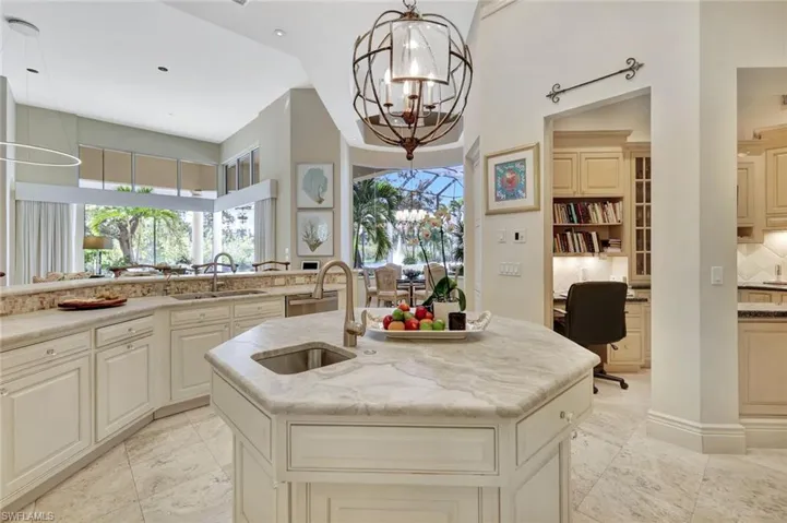 Taj Mahal Quartzite Counters.....Great Desk Set-up and Bar