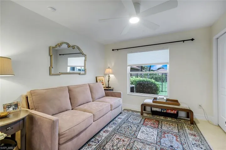 guest bedroom used as a den.