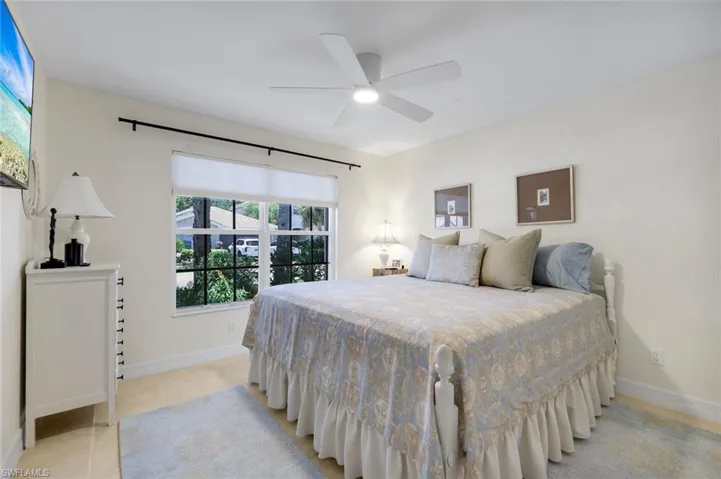cozy guest bedroom seperated from the master area