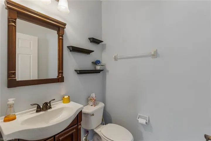 Bathroom with toilet and vanity