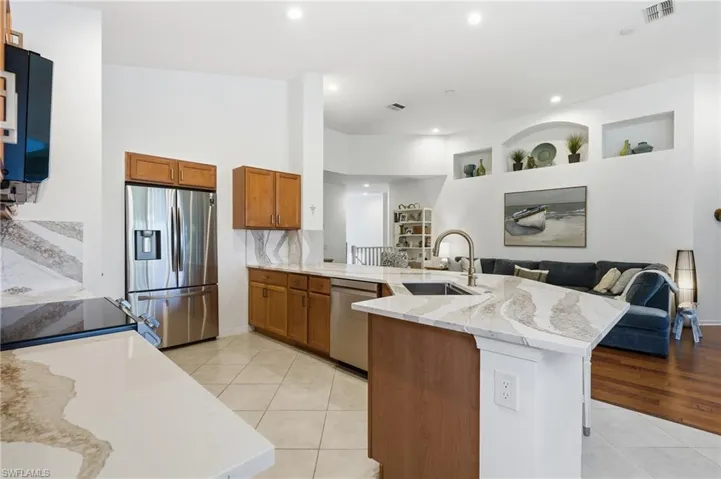 Plenty of countertop space for meal prep.