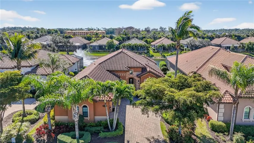 Aerial view of front of home