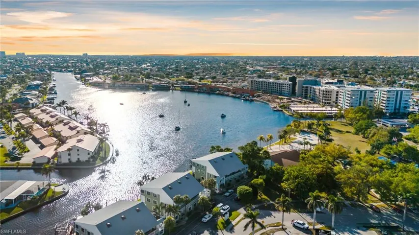 View of urban area featuring a large body of water