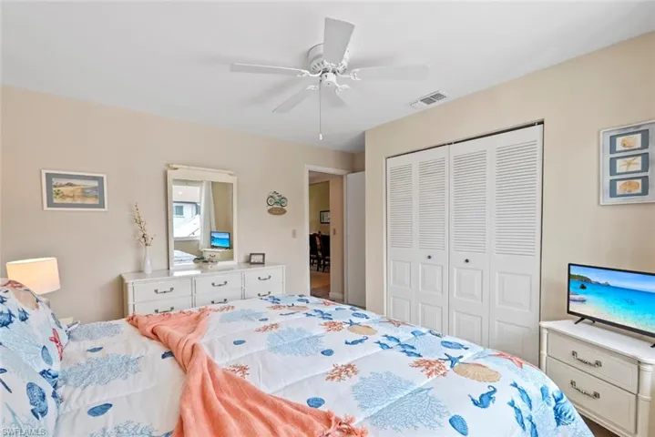 Closet space in the guest room as well