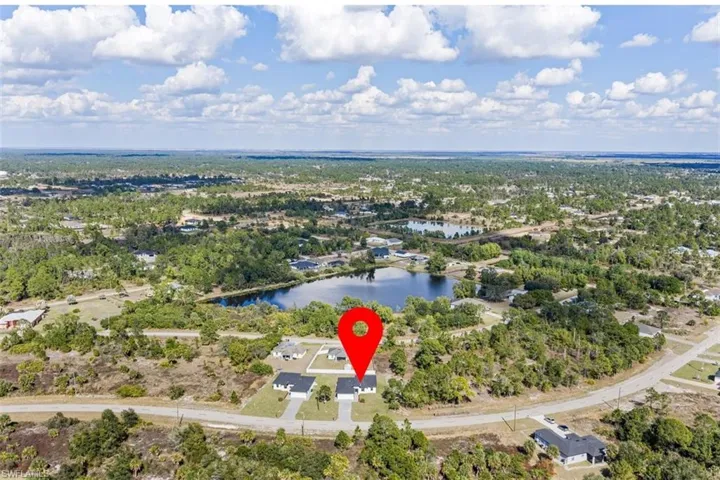 Drone / aerial view of a large body of water