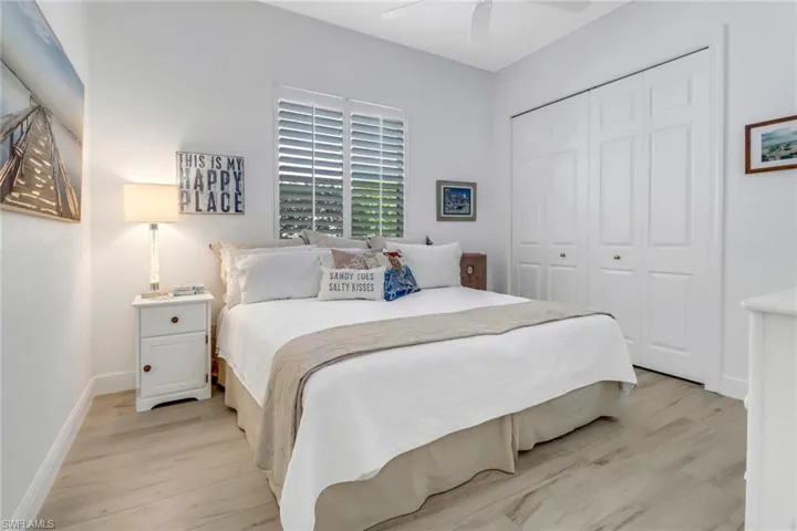 Spacious 3rd bedroom with cheery light and all tile floors.