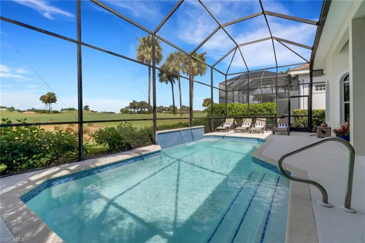 Sparkling pool for friends and family to play and splash!