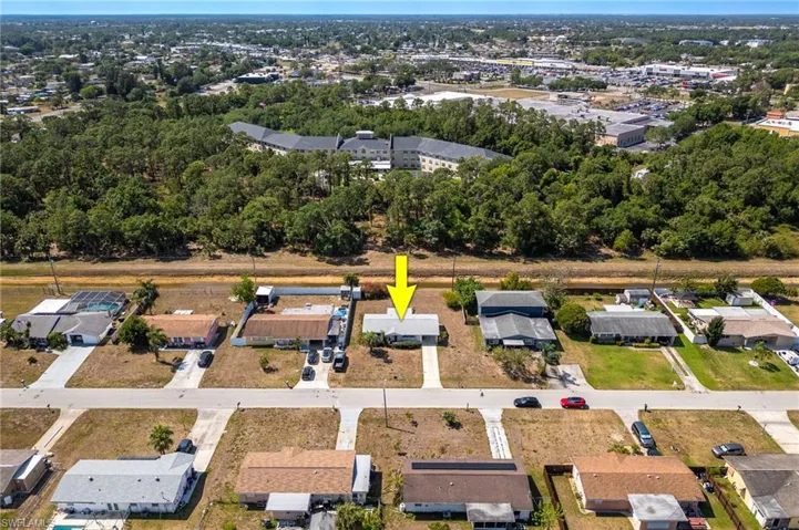 Drone / aerial view with a residential view