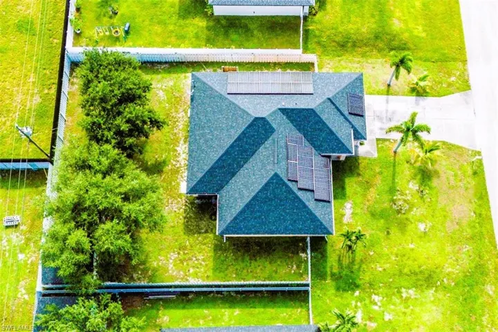 View from above of property