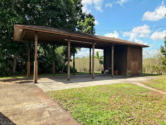 Carport/Bus Parking and storage building (AI generated image)