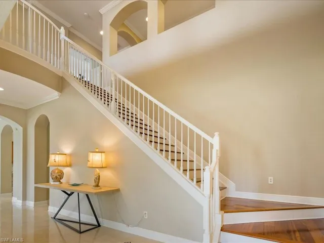 Extra-wide formal stair case...