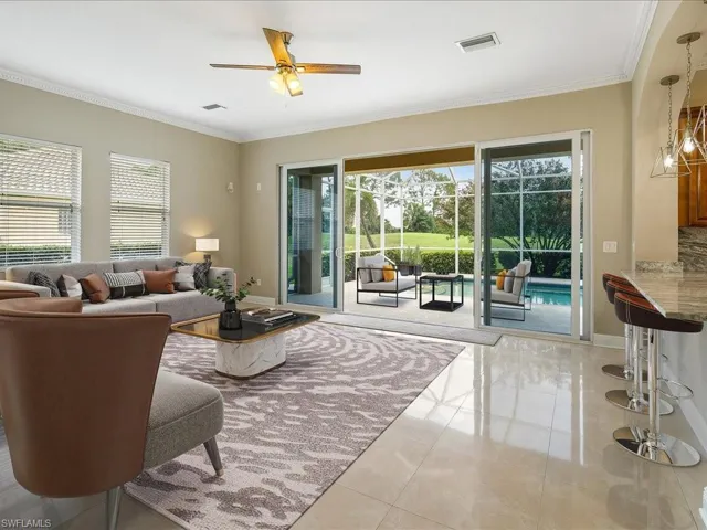 Virtually staged Family Room...