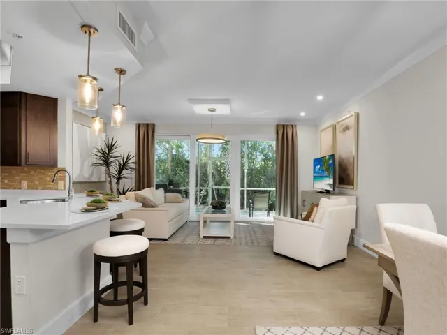 Living room with sink