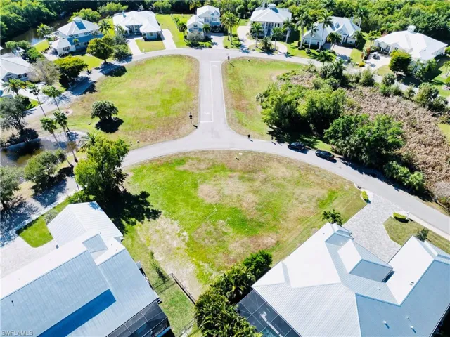 Aerial perspective of suburban area